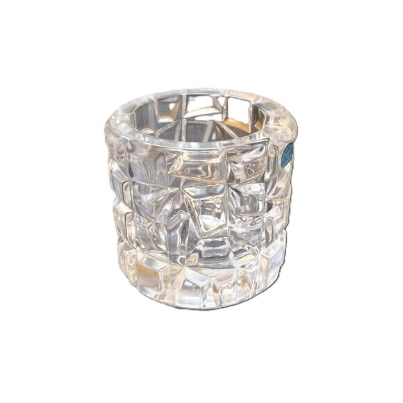 Tiffany & Co. Rock Cut Crystal Votive Candle Holder Made in Germany Discontinued - Picture 1 of 8